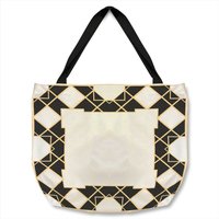 Benjamin Tate Design Art Deco Diamond Border Tote bat in Natural