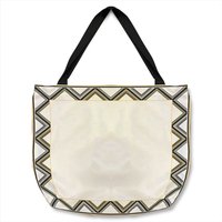 Benjamin Tate Design Art Deco Patterned Border Tote bat in Natural