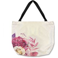 Benjamin Tate Design Pink Floral Tote bat in Natural