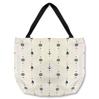 Benjamin Tate Design Anchor Wheel Sailboat Tote bat in Natural