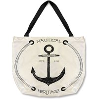Benjamin Tate Design Nautical Anchor Tote bat in Natural