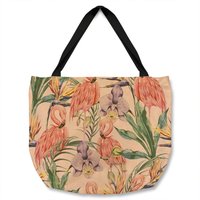 Benjamin Tate Design Tropical Flamingo Tote bat in Natural