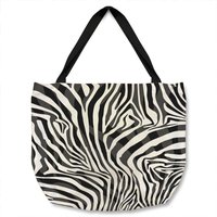 Benjamin Tate Design Zebra Animal Print Tote bat in Natural