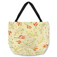 Benjamin Tate Design Green Branches On Light Tote bat in Natural