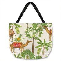 Benjamin Tate Design Camels & Palm Trees Tote bat in Natural