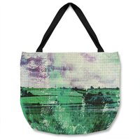 Benjamin Tate Design Classic Green Countryside Tote bat in Natural