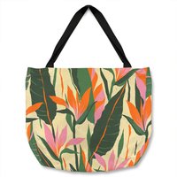 Benjamin Tate Design Jungle Plants Designer Tote bat in Natural