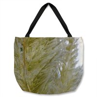 Benjamin Tate Design Autumn pampas grass close up Designer Tote bat in Natural