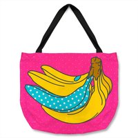 Benjamin Tate Design Pop art banana Designer Tote bat in Natural