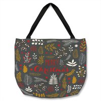 Benjamin Tate Design Merry Christmas Lettering Dining Tote bat in Natural