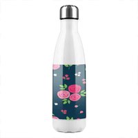 Benjamin Tate Design Rose Bud Pattern Stainless Steel Bottle in Natural