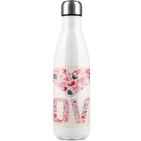 Benjamin Tate Design Love Hearts Stainless Steel Bottle in Natural