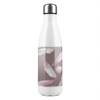 Benjamin Tate Design Imprints Bird Feathers Stainless Steel Bottle in Natural