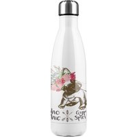 Benjamin Tate Design Portrait Of French Bulldog Puppy Stainless Steel Bottle in Natural