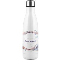 Benjamin Tate Design Watercolor Boho Wreath Stainless Steel Bottle in Natural