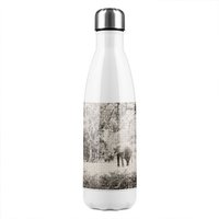 Benjamin Tate Design Elephant Jungle Stainless Steel Bottle in Natural