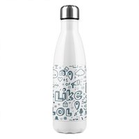 Benjamin Tate Design Social Media Stainless Steel Bottle in Natural