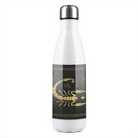 Benjamin Tate Design Zodiac Scorpio Horoscope In Black & Gold Dining Stainless Steel Bottle in Natural