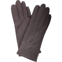 SNUGRUGS Women's Soft Leather Winter Glove with Three Point Stitch Detail in Grey | Size: XL