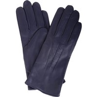 SNUGRUGS Women's Soft Leather Winter Glove with Three Point Stitch Detail in Navy | Size: Medium