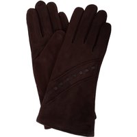 SNUGRUGS Women's Soft Suede Winter Glove with Square Detailing in Brown | Size: XL