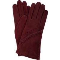 SNUGRUGS Women's Soft Suede Winter Glove with Square Detailing in Crimson | Size: XL