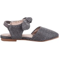 ABSOLUTE FOOTWEAR Girl's Childrens Kids Easy SlipOn Elasticated Party Glitter Bow Smart Sandals in Silver | Size: 1