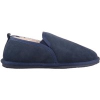 Sheepskin Lined Suede Slipper Elasticated Twin Gusset