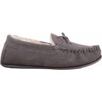 Wool Lined Suede Moccasin Lace Detail & Rubber Sole