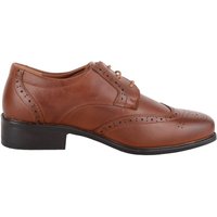ABSOLUTE FOOTWEAR Men's Childrens Juniors Faux Leather Lace Up Smart Formal Shoes in Tan | Size: 4