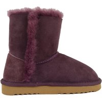 SNUGRUGS Girl's Childrens Genuine Sheepskin Boot with Bow Design in Purple | Size: Infant 12