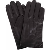 SNUGRUGS Men's Genuine Leather Gloves with Classic Three Point Stitch in Black | Size: Small