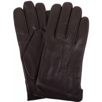 SNUGRUGS Men's Genuine Leather Gloves with Classic Three Point Stitch in Brown | Size: Medium