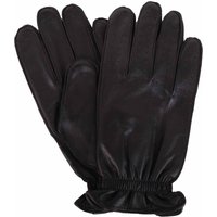 SNUGRUGS Men's Genuine Leather Gloves with Perforation Detailing & Fleece Lining in Black | Size: XL