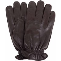 SNUGRUGS Men's Genuine Leather Gloves with Perforation Detailing & Fleece Lining in Brown | Size: XL