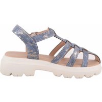 ABSOLUTE FOOTWEAR Girl's Childrens Summer Holiday Sandal with EVA Sole & Buckle Fastening in Blue | Size: Infant 13