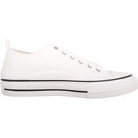 ABSOLUTE FOOTWEAR Women's Childrens Low Top Lace Up Canvas Pumps with Chunky Sole in White | Size: 4