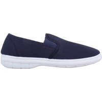 ABSOLUTE FOOTWEAR Men's Mens Casual Slip On Canvas Pumps Trainers, Stripe Design & Twin Gusset in Navy | Size: 10