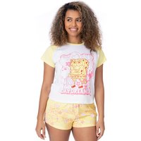 SpongeBob SquarePants Women's Short Sleeve Short Leg Pyjama Set | Multicoloured | Official Merch | Size: Medium