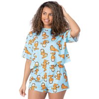 Garfield Women's Short Sleeve Short Leg Pyjama Set | Blue | Official Merch | Size: XL