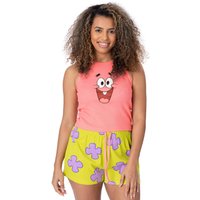 SpongeBob SquarePants Women's Vest & Shorts Pyjama Set | Pink | Official Merch | Size: Medium