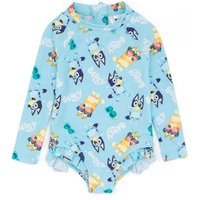 Bluey Girl's Kids 1 Piece Swimming Costume (Blue) in Blue | Size: 3-4 Years