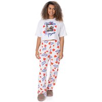 Emily In Paris Women's Short Sleeve Long Leg Pyjama Set | Multicoloured | Official Merch | Size: Medium