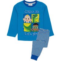 Cocomelon Boy's Long Sleeve Long Leg Pyjama Set | Boys Blue | Official Merch | Size: 12-18 m