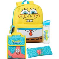 SpongeBob SquarePants Kids 4 Piece Backpack Set (Multicoloured)