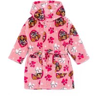 Paw Patrol Girl's Hooded Bathrobe | Girls Pink | Official Merch | Size: 6-7 Years