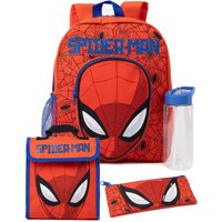 Marvel Kids 4 Piece Backpack Set (Red) in Red
