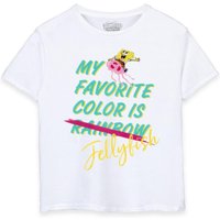 SpongeBob SquarePants Girl's Kids Short Sleeved T-Shirt (White) in White | Size: 3-4 Years