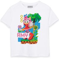 Sonic the Hedgehog Kids Short Sleeved T-Shirt (White) in White | Size: 5-6 Years