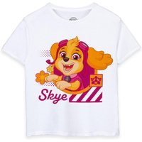 Paw Patrol Girl's Kids Short Sleeved T-Shirt (White) in White | Size: 7-8 Years